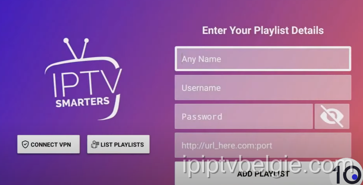Voer uw inloggegevens in voor IPTV op Chromecast