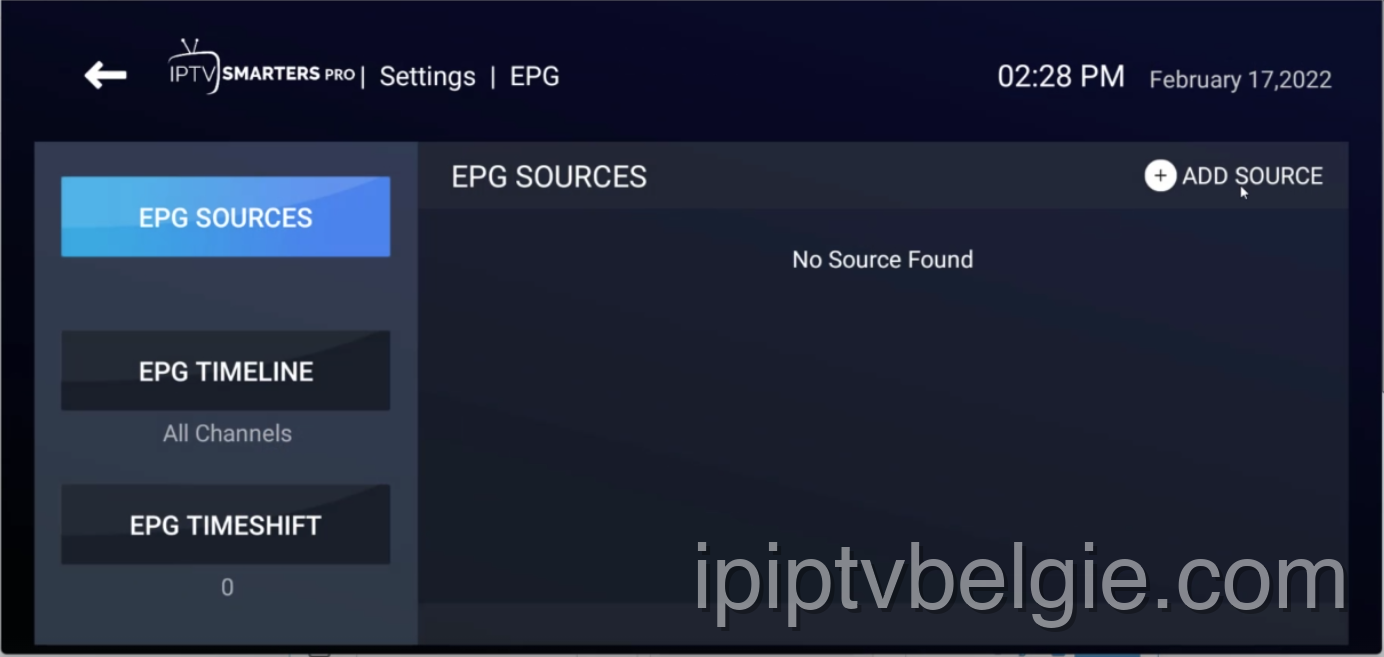 EPG-bronnen - Bron toevoegen