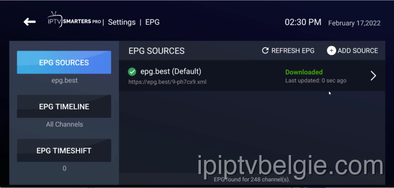 EPG-status gedownload