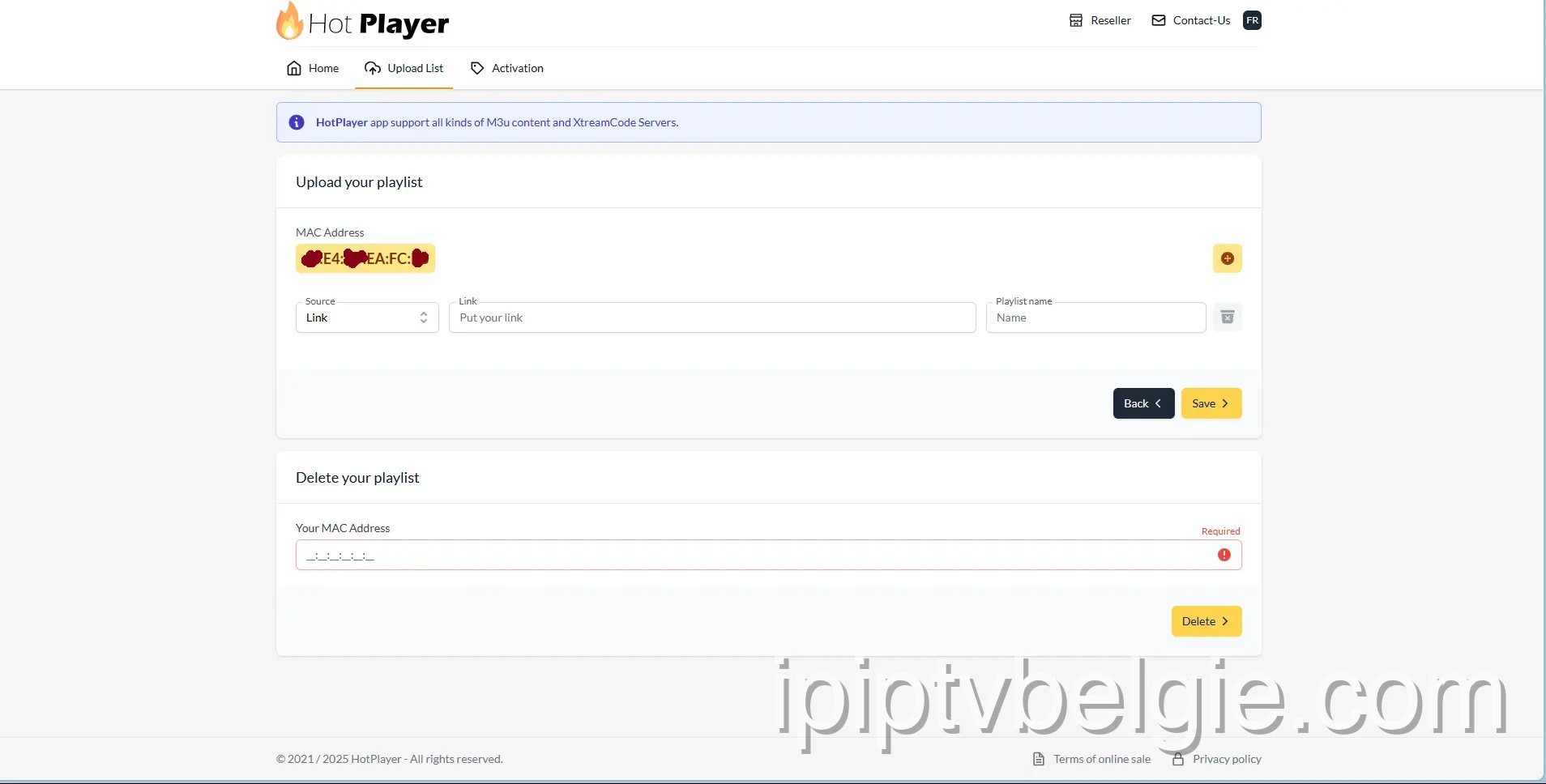 Voeg uw M3U-afspeellijst voor IPTV toe aan Hot Player