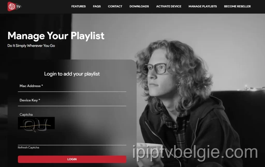 Log in op het webportaal voor IPTV op de app