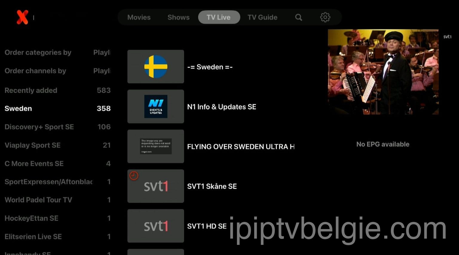 Begin met kijken naar IPTV op IPTVX