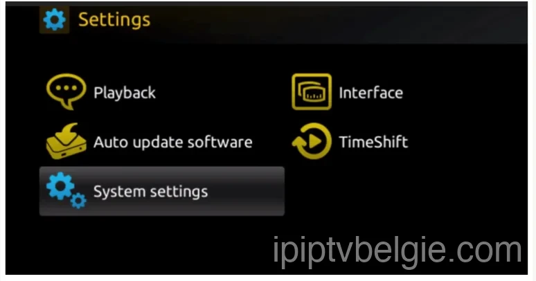 Navigeer naar Servers voor IPTV op MAG Box