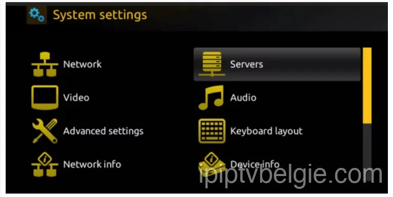 Selecteer Portalen voor IPTV op MAG Box