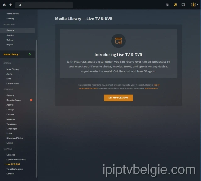 Plex Live TV en DVR-installatie