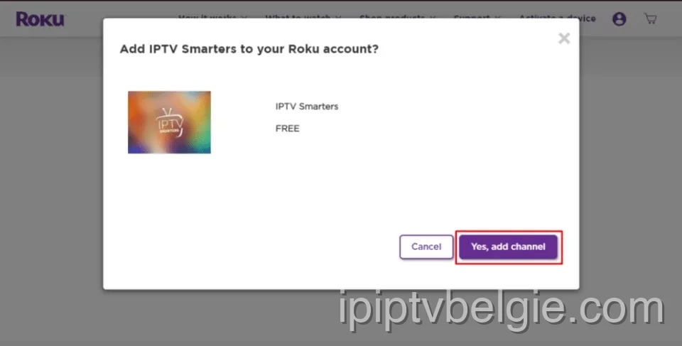 Accepteer waarschuwing voor IPTV op apparaat