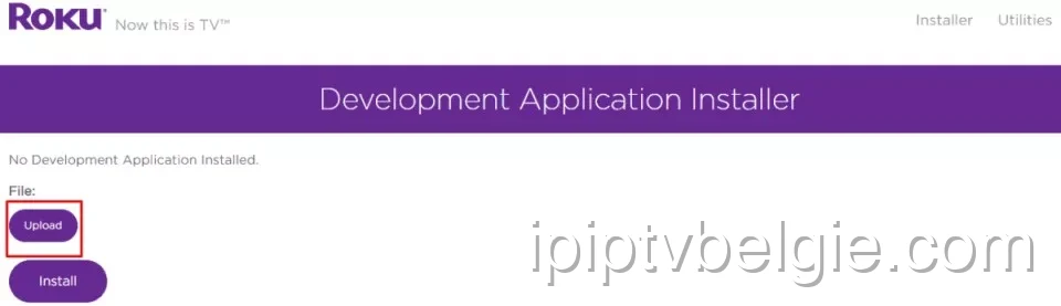Upload de Smarters .zip voor IPTV op apparaat