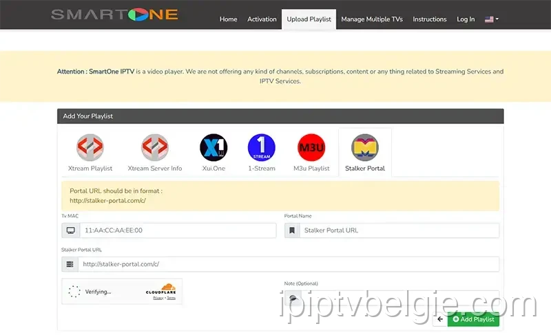 Upload uw gegevens voor IPTV op SmartOne IPTV