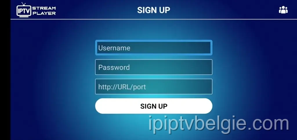 Voer inloggegevens voor IPTV in op IPTV Stream Player